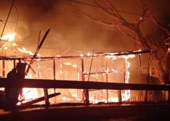 Kantor KPU Kabupaten Tana Tidung Kaltara Terbakar