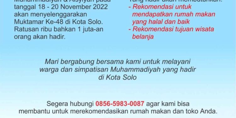 100 UMKM Se-Solo Raya Ikut Serta Dalam Muktamar Solo Great Sale