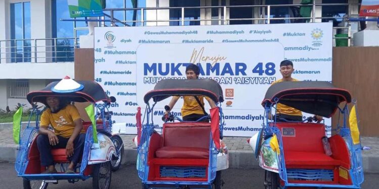 Becak Stroom Jogja Siap Beroperasi Di Edutorium UMS Saat Muktamar