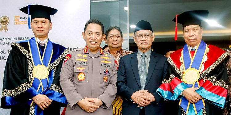 Kapolri dan Ketum PP Muhammadiyah Kompak Hadiri Pengukuhan Guru Besar Irjen Pol. Prof. Dadang Hartanto di UMSU