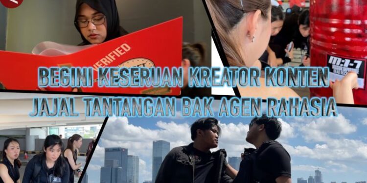 Begini keseruan kreator konten jajal tantangan bak agen rahasia