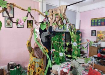 Sampai Bergelantungan, SD Muhammadiyah 1 Driyorejo Persiapan MPLS Sambut Tahun Ajaran Baru