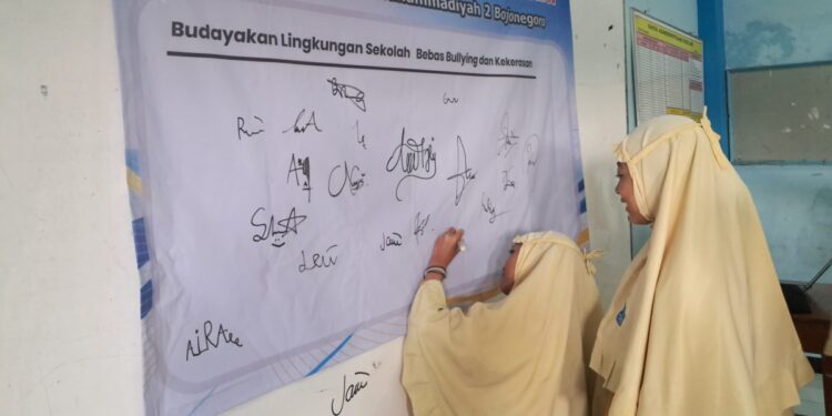 Siswa SD Mudabo Dukung Gerakan Anti-Bullying