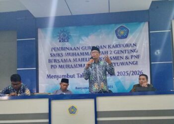 Majelis Dikdasmen dan PNF Muhammadiyah Banyuwangi Adakan Pembinaan Guru dan Karyawan di SMK Muda Genteng