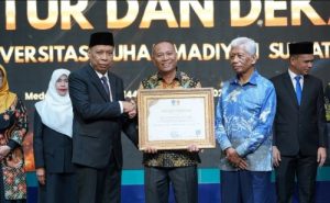 Hadiri Pelantikan Dekan dan Direktur Sekolah Pascasarjana UMSU, Wamen Dikti Saintek Dorong Pendidikan Berdampak
